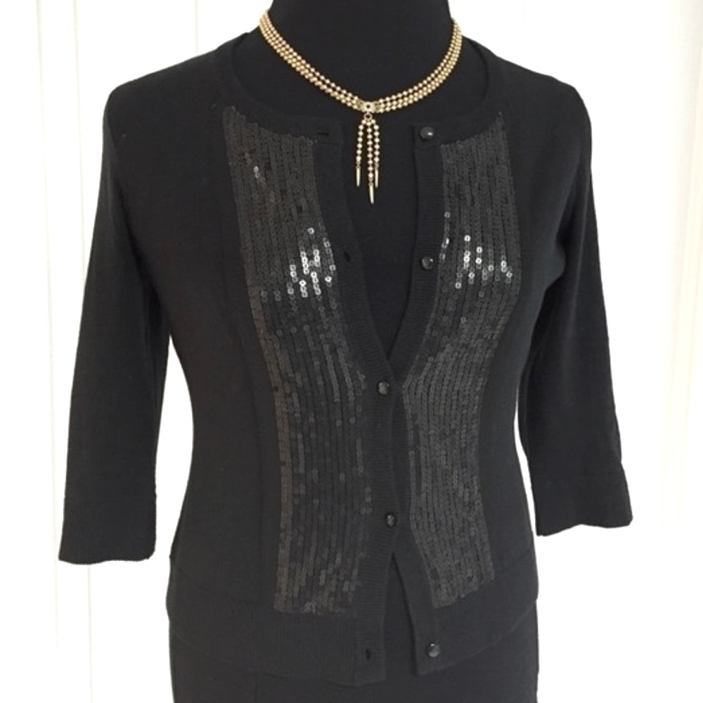MERONA Sequins Bib Short Cardigan Sweater
